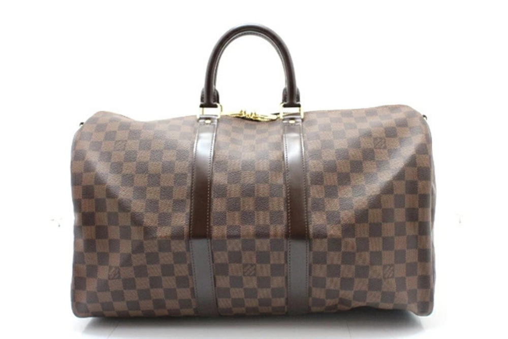 LOUIS VUITTON Keepall Bandouliere Boston Bag Damier